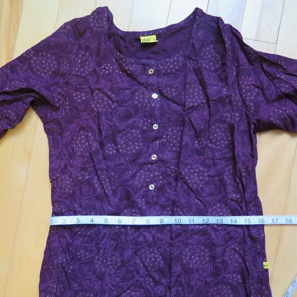 7 Shades authentic Indian Kameez style tunic purple grape size small - Picture 6 of 6